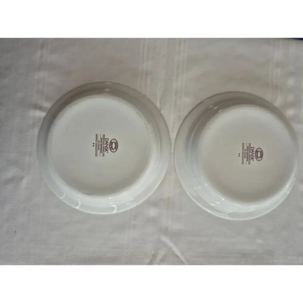 Vintage‎ Dansk Bistro Bisserup White Bowls Set 2 Made in Thailand Cottage core